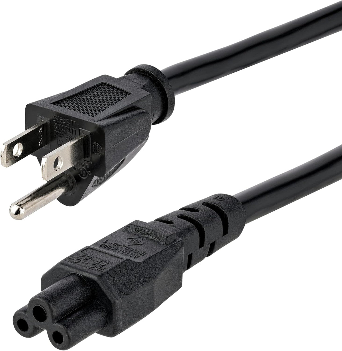 .Com 6Ft (1.8M) Laptop Power Cord NEMA 5-15P to C5 (Mickey Mouse) 10A 125V 18AWG Laptop Replacement Charger Cord Brick Cord - UL Listed (PXT101NB3S)